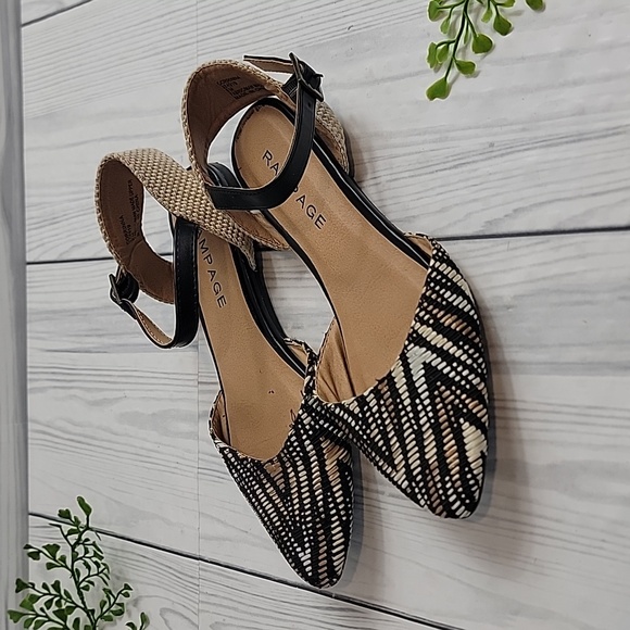 Rampage Corrinna Black and Cream Pointy Toe Flats Womens Size 6M - Picture 9 of 9